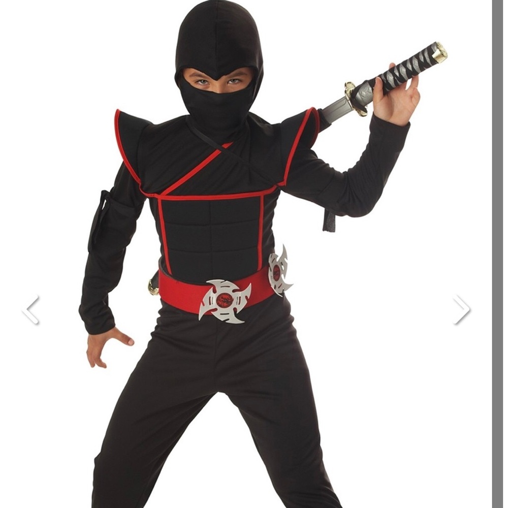 California Costume Ninja bodysuit with attached hood